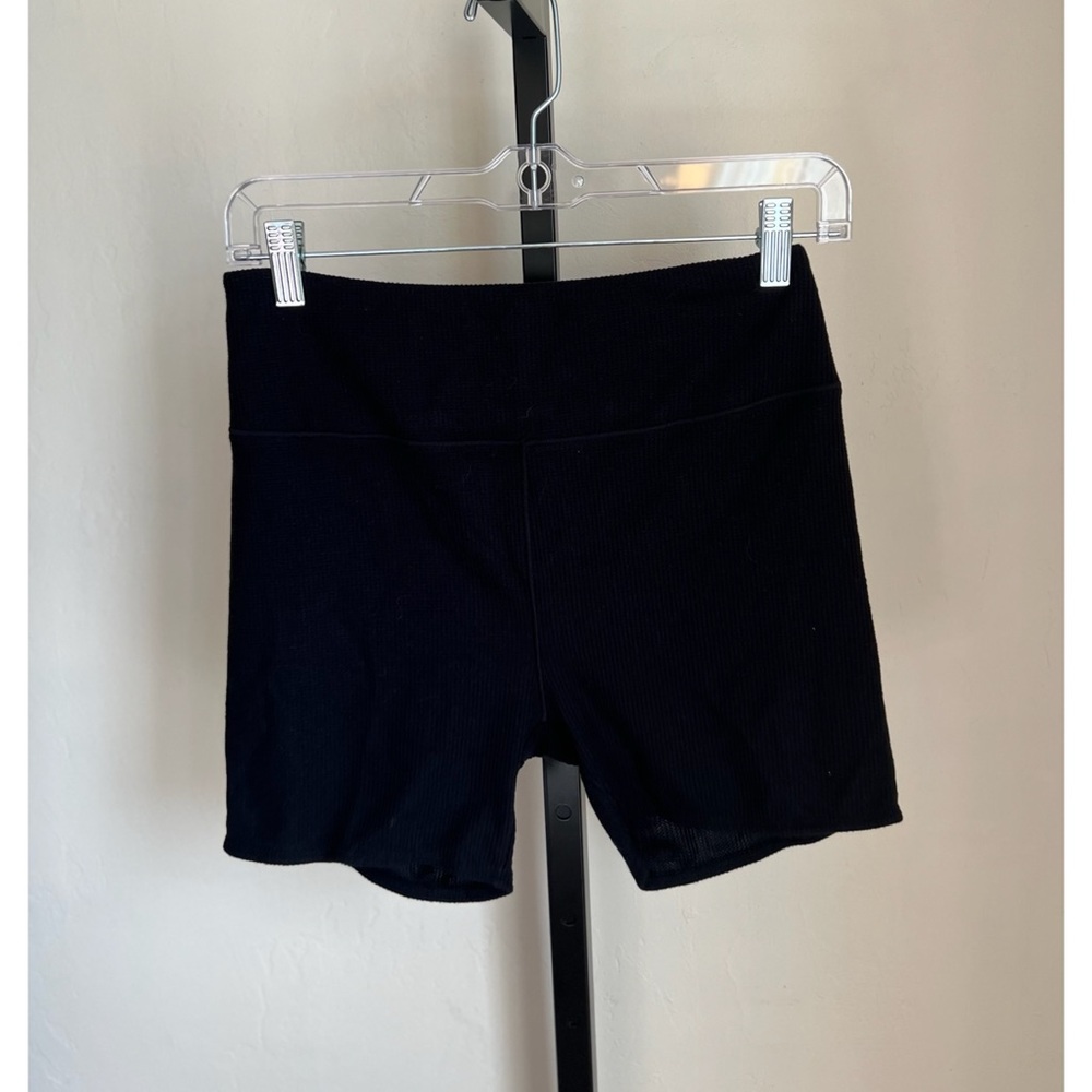 Parade Black Ribbed Biker Shorts XS New